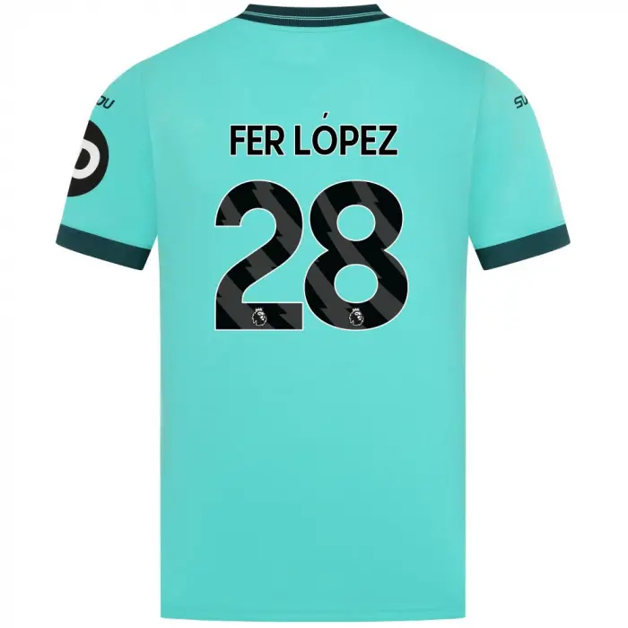 Wolves Kits Shop | Official 2025-26 Wolves Away Shirt – Adult FER LOPEZ 28 Wolverhampton Wanderers Apparel